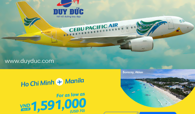 vé khuyến mãi Cebu Pacific Air