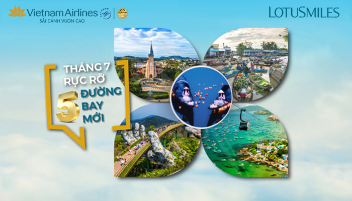 Vietnam Airlines tiếp tục mở 5 đường bay nội địa mới trong tháng 7/2020